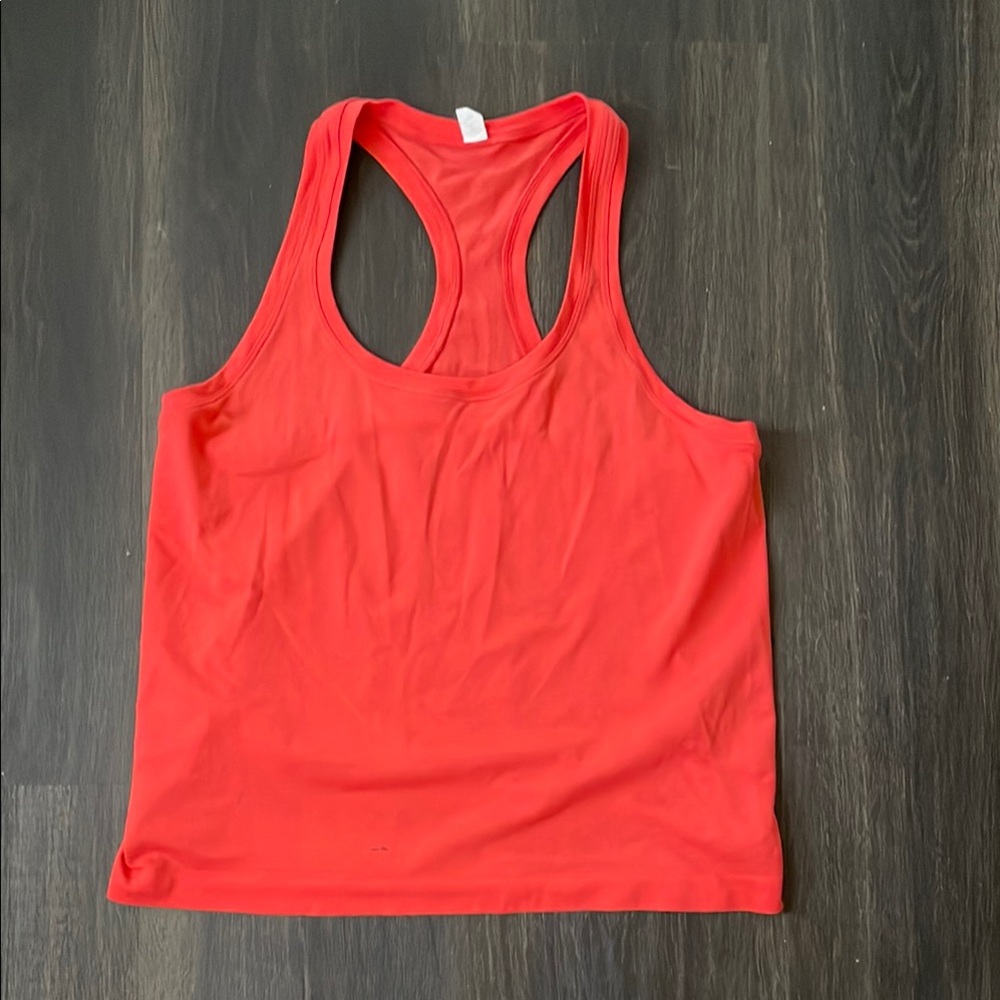 Lululemon Athletica Swiftly Tank race length Vibrant Red orange  Top